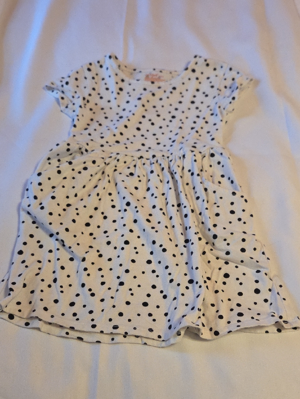 Cat And Jack 6/7 Short Sleeve Polka Dot Dress